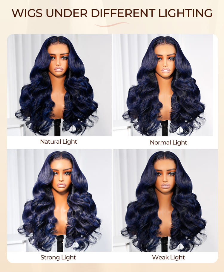 Arabella 13x6 Three-Go™ Midnight Blue Glueless Loose Body Wave With Drawstring 100% Human Hair Wig