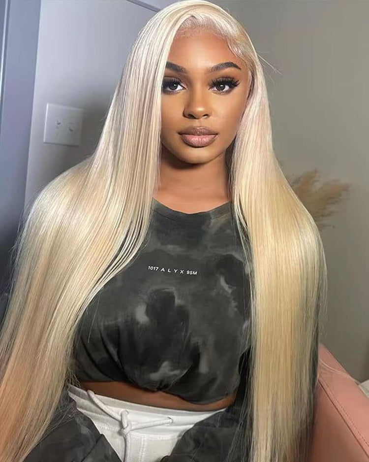 Arabella 13x6 Three-Go™ 613 Blonde Glueless Wig Silky Straight With Drawstring 100% Human Hair Wig