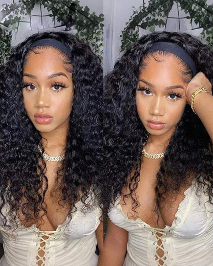 【VIP Offer】Arabella 13x6 Three-Go™ Glueless Wig Water Wave With Drawstring Natural Black 100% Human Hair Wig