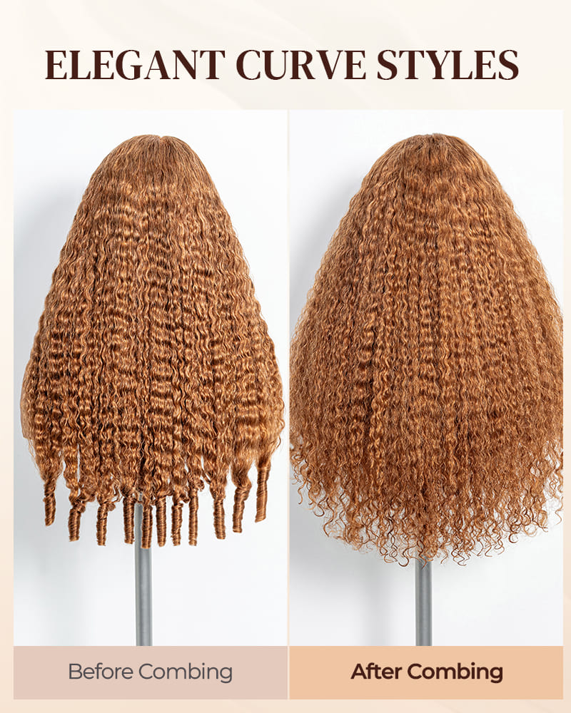 Arabella 13x6 Three-Go™ #27 Color Honey Blonde Glueless Wig Jerry Curl