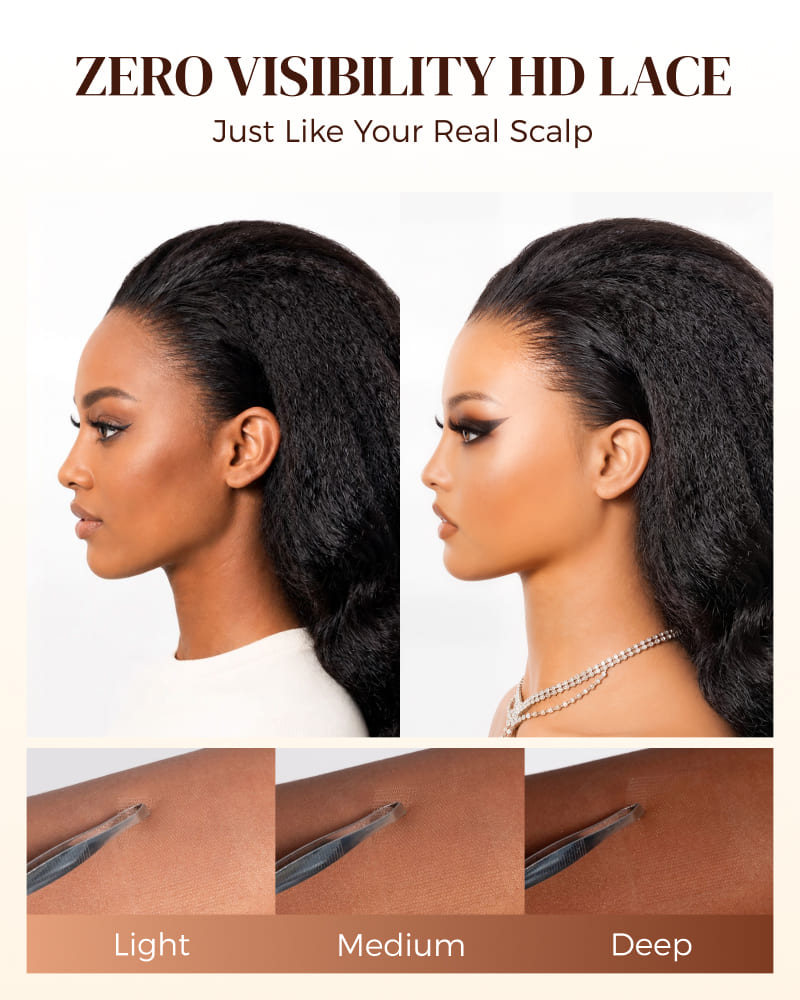 Arabella Zerowear™ Invisible HD Lace Glueless Wig 13x6 Lace Yaki Body