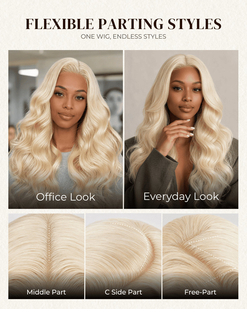 Arabella 6x5 invisible knots Glueless 613 Blonde Body Wave Wig Pre-cut Lace Beginner Friendly