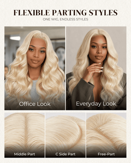 Arabella 6x5 invisible knots Glueless 613 Blonde Body Wave Wig Pre-cut Lace Beginner Friendly