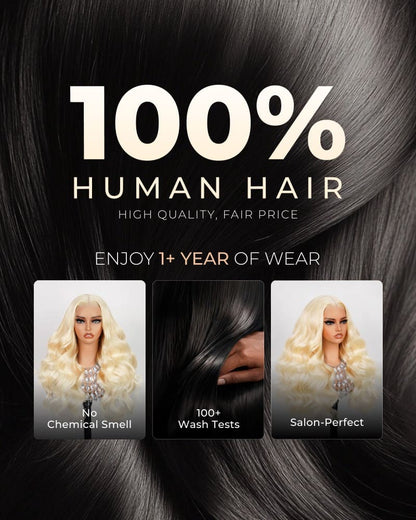 Arabella 6x5 invisible knots Glueless 613 Blonde Body Wave Wig Pre-cut Lace Beginner Friendly