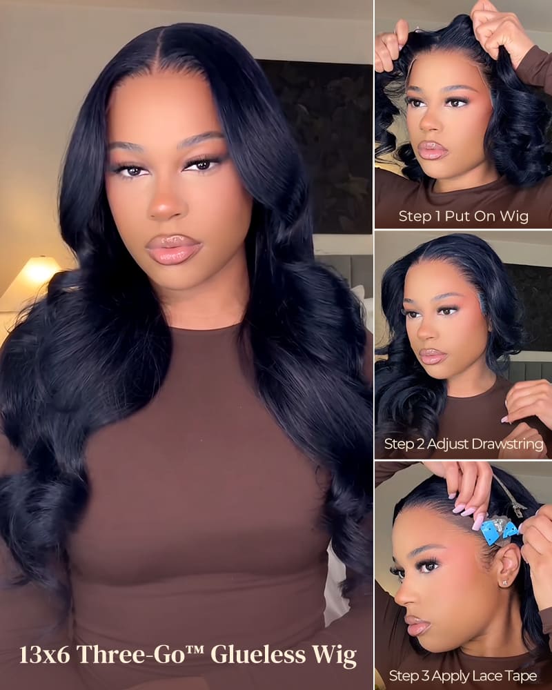 Midnight Blue 100% Human Hair Wig, 13x6 Glueless Lace Front | Arabella