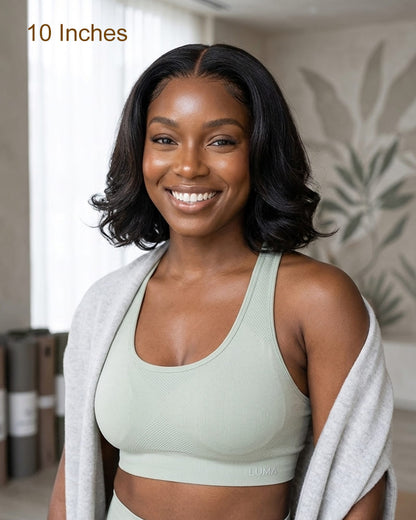 【BOGO】Arabella T-Part Lace Body Wave Bob Wig Natural Black Clip Easy Wear &amp; Go