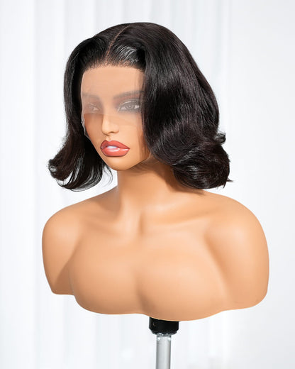 【BOGO】Arabella T-Part Lace Body Wave Bob Wig Natural Black Clip Easy Wear &amp; Go