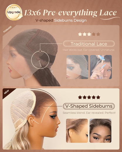 Ash Blonde Highlight Wig