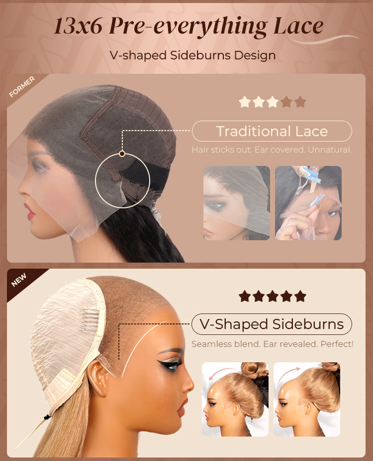 Ash Blonde Highlight Glueless Wig