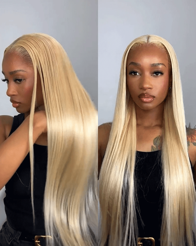 Arabella 13x6 Three-Go™ 613 Blonde Glueless Wig Silky Straight With Drawstring 100% Human Hair Wig