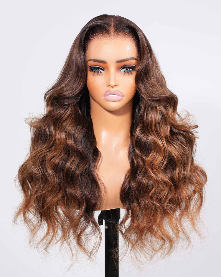 Dark Auburn Ombre Glueless Wig