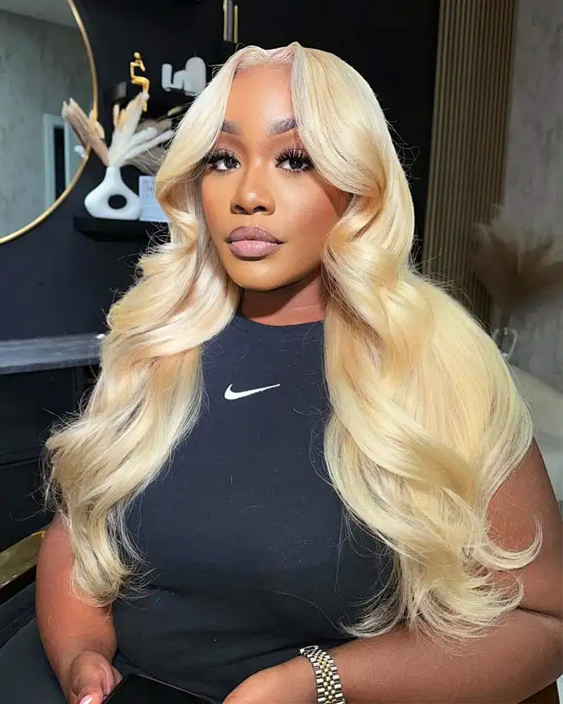 Arabella 13x6 Three-Go™ 613 Blonde Glueless Wig Loose Body Wave With Drawstring 100% Human Hair Wig