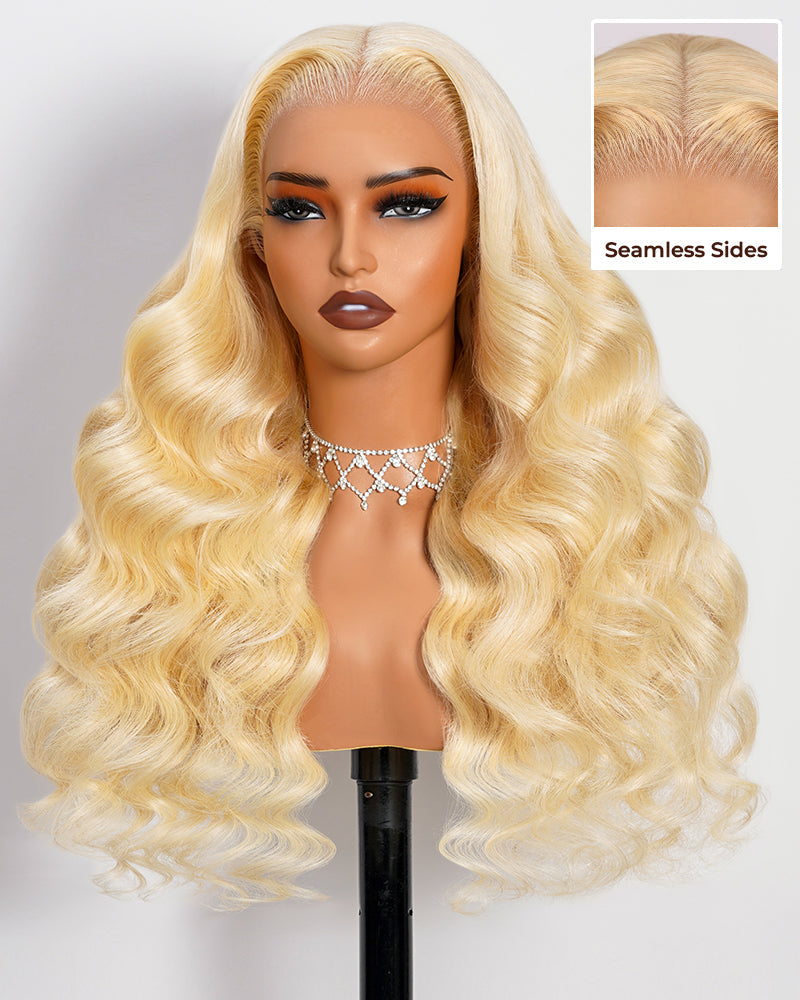 Arabella 13x6 Three-Go™ 613 Blonde Glueless Wig Loose Body Wave With Drawstring 100% Human Hair Wig