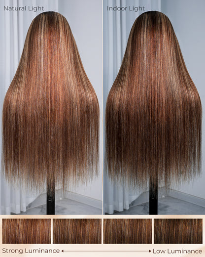 【VIP Offer】Arabella 13x6 Three-Go™ Ombre Highlight Honey Blonde Glueless Wig Silky Straight With Drawstring 100% Human Hair Wig