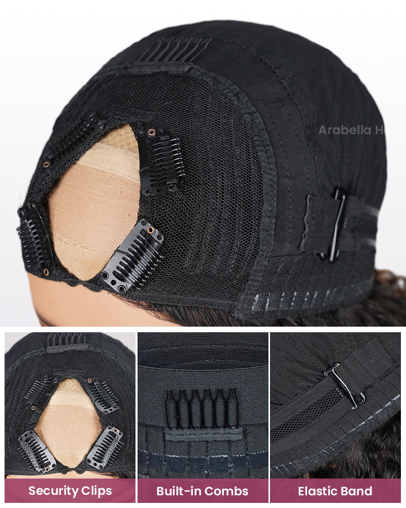 Highlight Colored Deep Curly Upgraded V Part Cap No Glue Needed Human Hair Wigs