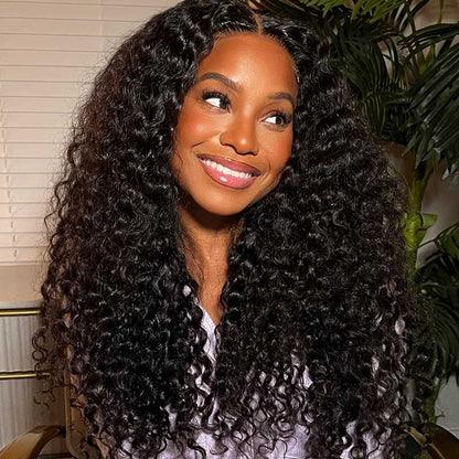 Glueless 5x5 Lace Curly Bohemian Style Natural Color Lace Frontal Colored Human Hair Wig