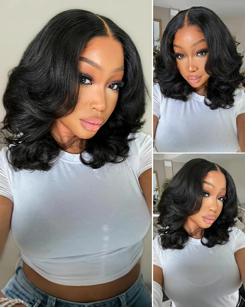 Arabella 6x5 lace front glueless loose wave Bob wig natural black beginner friendly