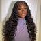Loose Wave Natural Black Pre-Cut Glueless 6x5 Lace Closure Human Hair Wigs