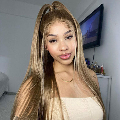 30&quot; 13x4 Lace Front Long Straight Highlight Color 