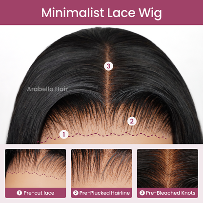 Honey Blonde Piano Highlight Color Glueless Pre-cut 6x5 Lace Body Wave Human Hair Wigs