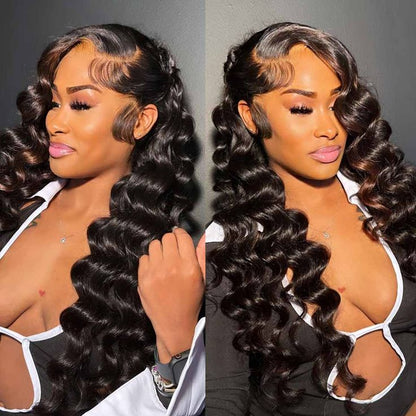 Loose Wave Highlighted Color 13x4 Lace Frontal Human Hair Wig