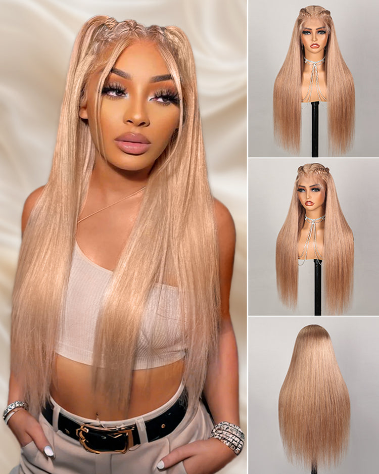 Arabella 6x5/13x4 Lace Glueless Milk Tea Brown Straight Wig Pre-cut Lace Beginner Friendly
