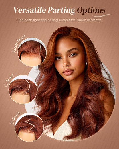 Maple Leaf Brown Ombre Glueless Wig
