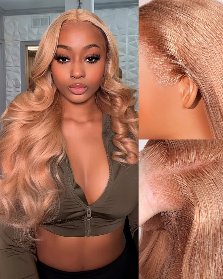 Arabella 13x6 Three-Go™ Milk Tea Brown Glueless Wig Loose Body Wave With Drawstring 100% Human Hair Wig