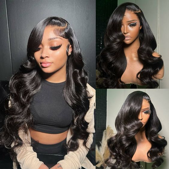 HD Lace 13x4 Frontal Body Wave Natural Black Human Hair Wig Free Part