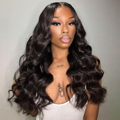 4x4 Lace Loose Wave Natural Black Glueless Human Hair Wigs