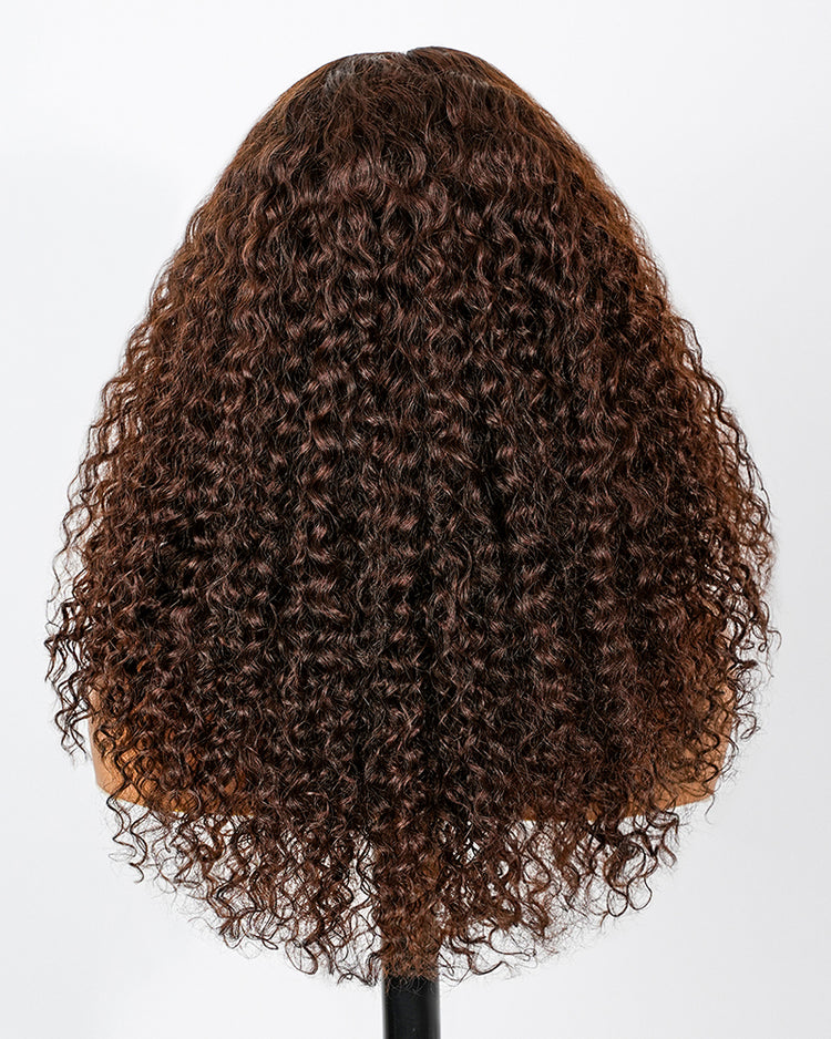 Arabella 13x6 Three-Go™ Chocolate Brown Glueless Wig Water Wave With Drawstring 100% Human Hair Wig