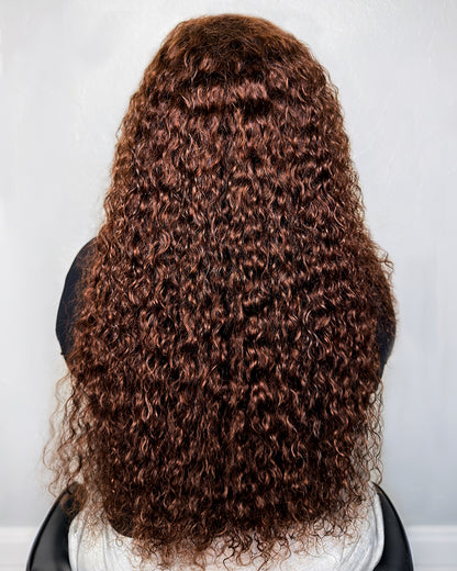 Arabella 13x6 Three-Go™ Glueless Wig Chocolate Brown Burmese Curly With Drawstring