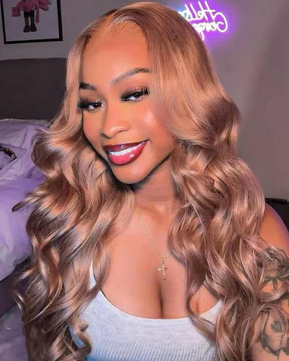 Arabella 13x6 Three-Go™ Milk Tea Brown Glueless Wig Silky Straight With Drawstring 100% Human Hair Wig