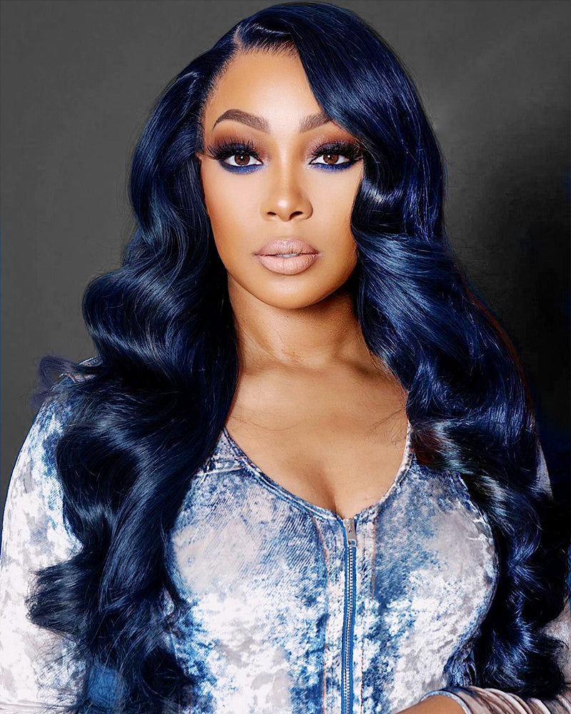 Arabella 13x6 Three-Go™ Midnight Blue Glueless Loose Body Wave With Drawstring 100% Human Hair Wig