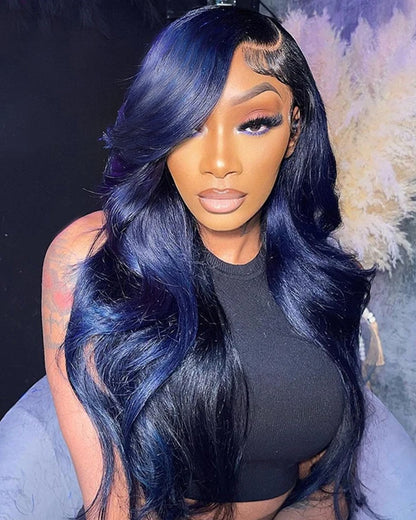 Arabella 13x6 Three-Go™ Midnight Blue Glueless Loose Body Wave With Drawstring 100% Human Hair Wig