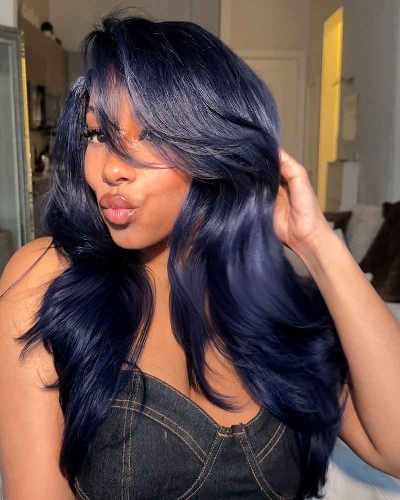 Arabella 13x6 Three-Go™ Midnight Blue Glueless Loose Body Wave With Drawstring 100% Human Hair Wig