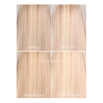 Blonde Highlights Light Color P10/613 Blowout In Wavy 13x4 Lace Front Human Hair Wigs