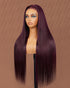 【$299 = 2 WIGS】Arabella 13x6 Three-Go™ Dark Plum Glueless Wig Silky Straight With Drawstring 100% Human Hair Wig