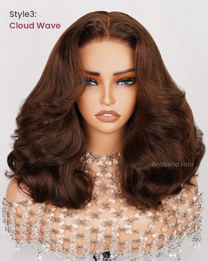Layered Short Bob 6x5 Pre-Cut Lace Celebrity Style C Part Human Hair Wig