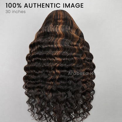 Loose Wave Highlighted Color 13x4 Lace Frontal Human Hair Wig