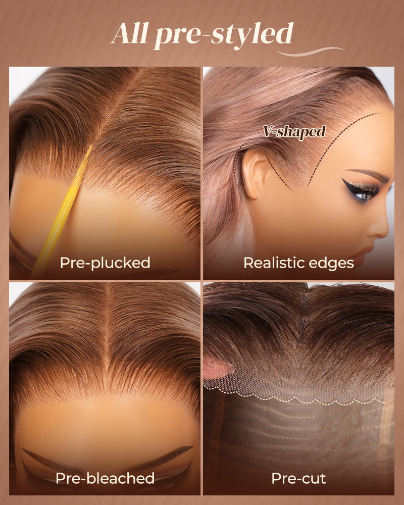 Arabella 13x6 Three-Go™ Blonde and Brown Ombre Glueless Wig Loose Body Wave With Drawstring