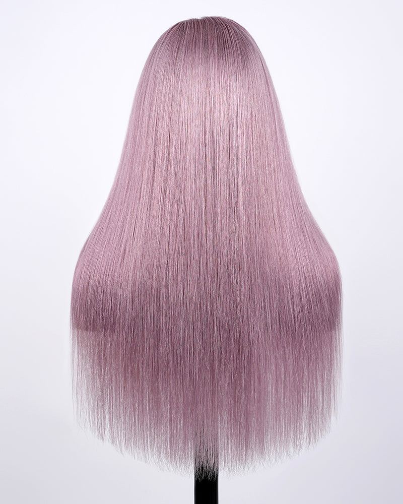 Arabella Ash Purple Straight Wigs Back