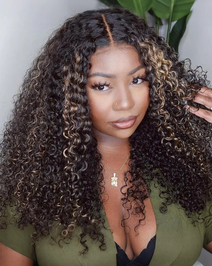 Woman Balayage Jerry Curly Wig