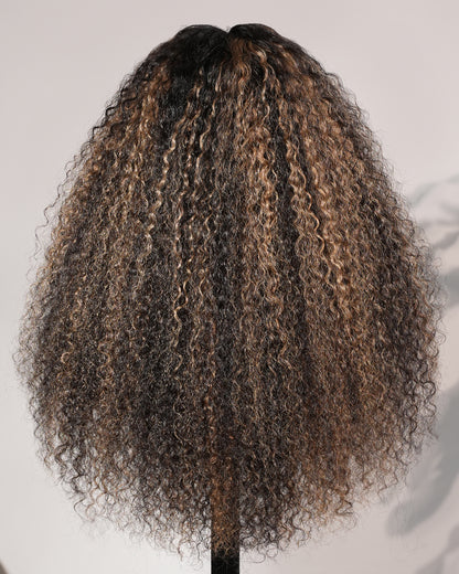 Arabella Balayage Jerry Curly Wig Back
