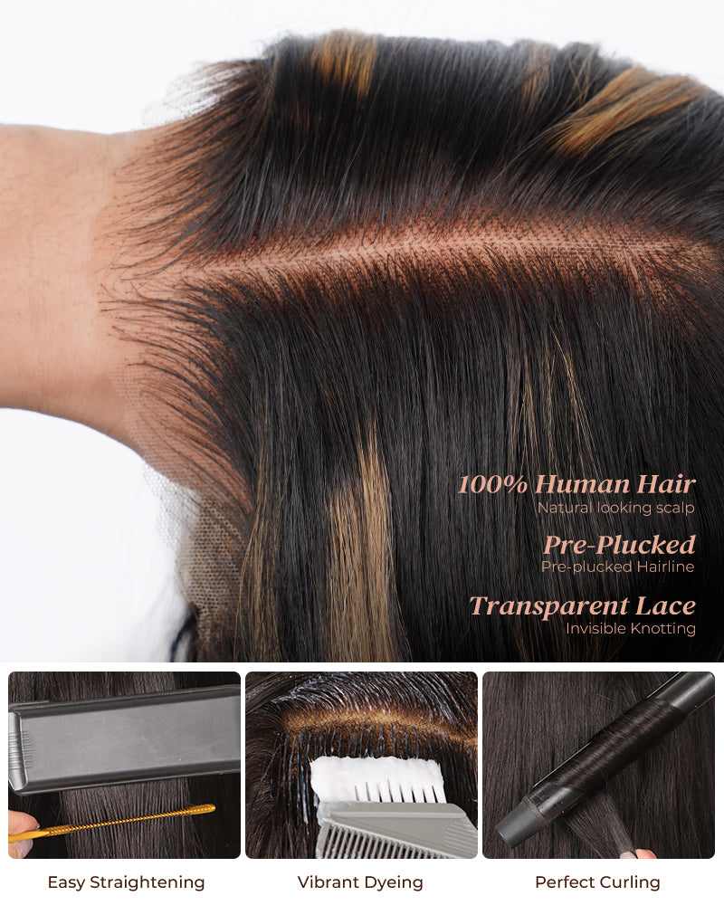 Arabella Balayage Jerry Curly Wig Details