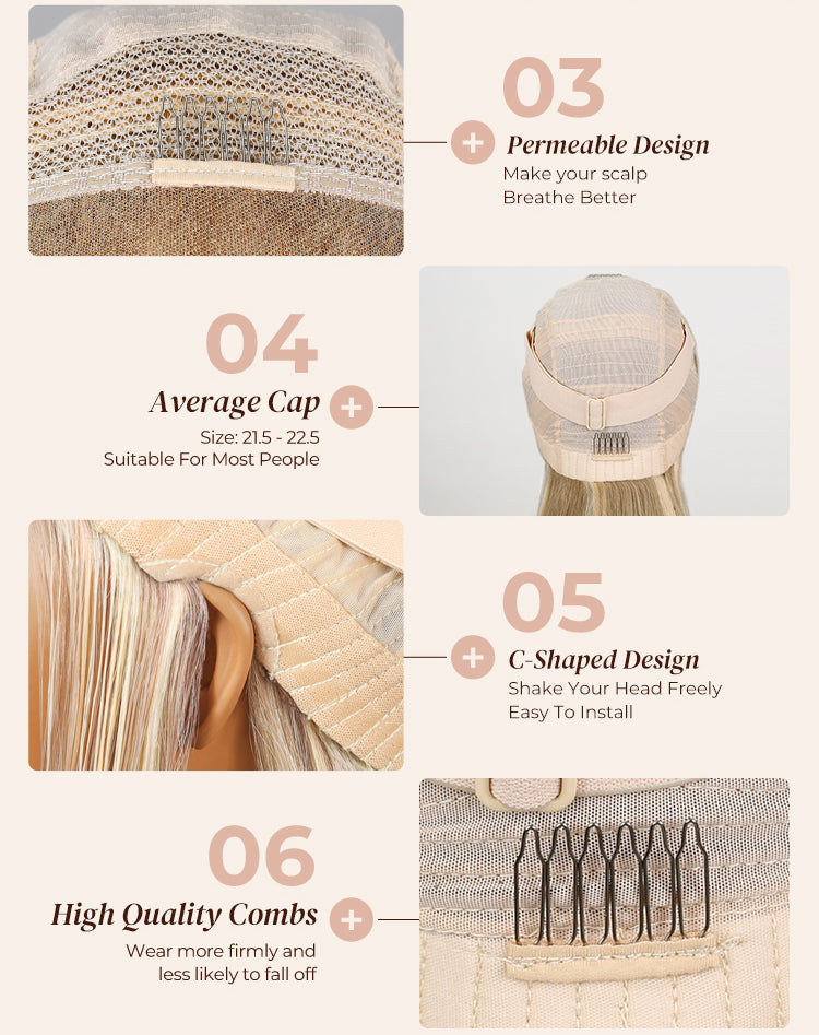 Hair Cap with Features Highlighted