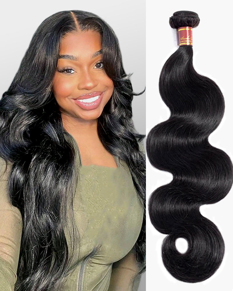 {12A 1Pc} Body Wave Unprocessed Virgin Brazilian 1 Piece 12A Grade Hair Bundle Human Hair Extensions