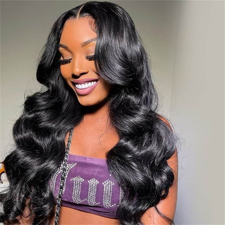 18&quot; 5x5 Glueless Lace Body Wave Wig Natural Black Human Hair Wigs