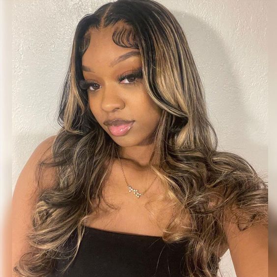 Bogo Sale | Balayage Color+Natural Black-Body Wave-16inches-13x4 Lace