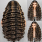 13x4 Lace Frontal Loose Wave Breathable Cap Pre-Bleached Knots Human Hair Wig
